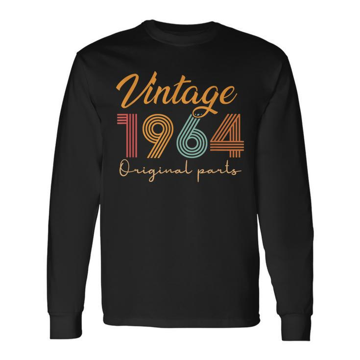 Retro 60Th Birthday Vintage 1964 Original Part 60 Year Old Long Sleeve T-Shirt Gifts ideas
