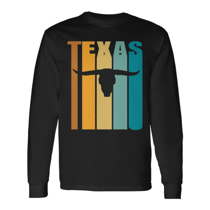 Retro 70S Vintage Texas Longhorn Long Sleeve T-Shirt