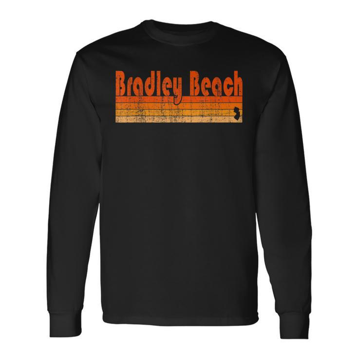 Retro 80S Style Bradley Beach Nj Long Sleeve T-Shirt