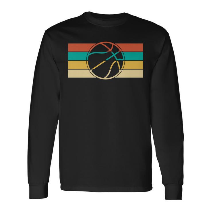 Retro Basketball Hoops Streetball Vintage Basketball Long Sleeve T-Shirt