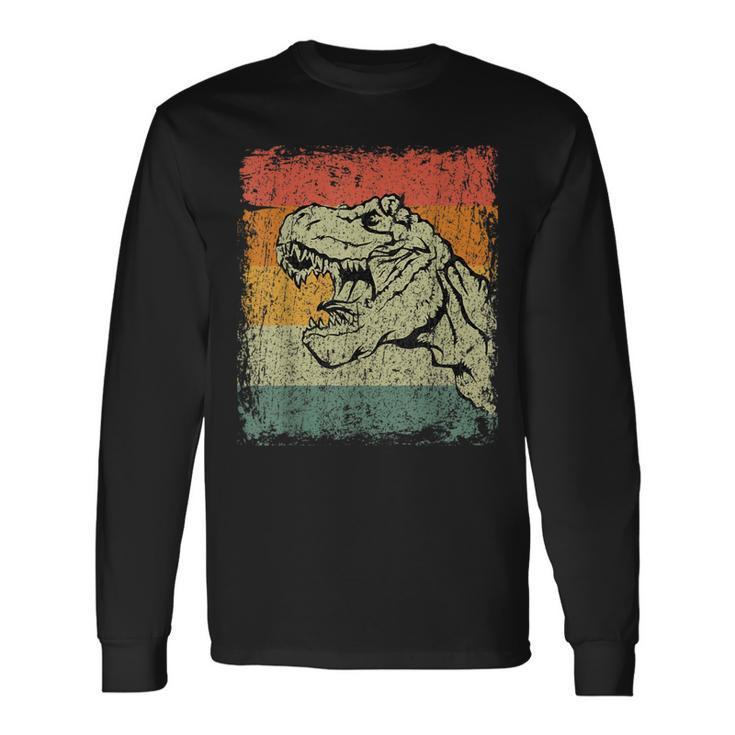 Retro Dinosaur Vintage T-Rex Long Sleeve T-Shirt