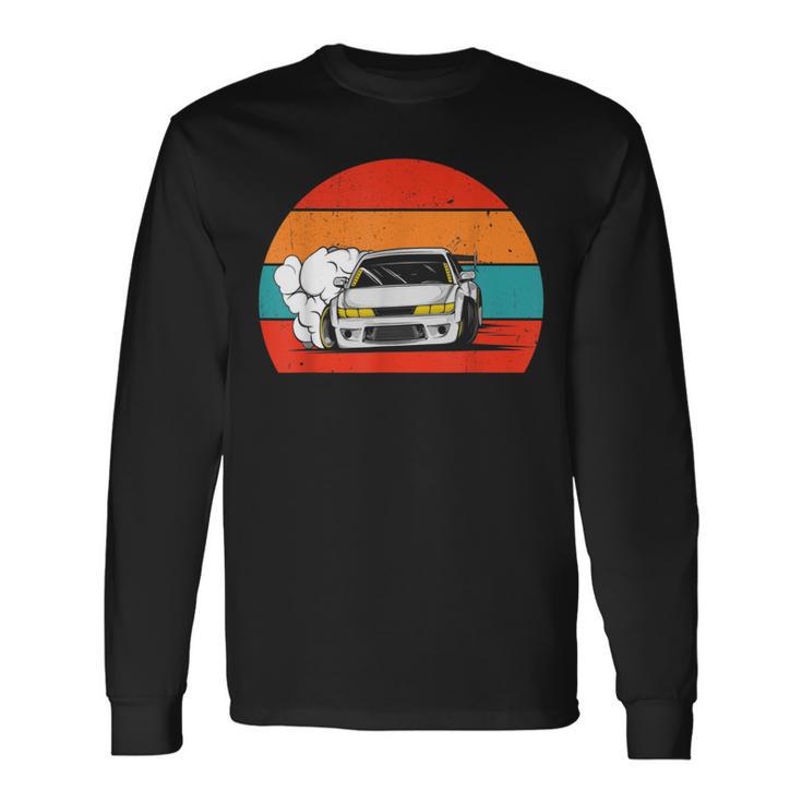 Retro Drifting Racecar Drift Car Long Sleeve T-Shirt