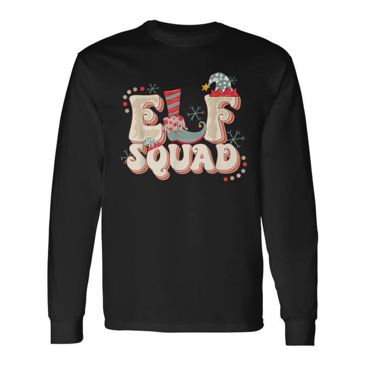 Retro Elf Squad Christmas Matching Family Christmas Long Sleeve T-Shirt