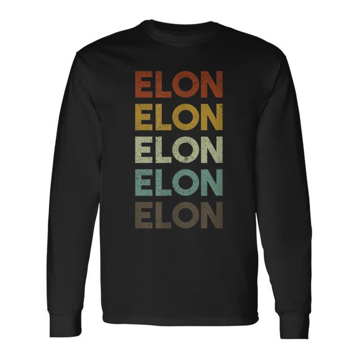 Retro Elon North Carolina Long Sleeve T-Shirt