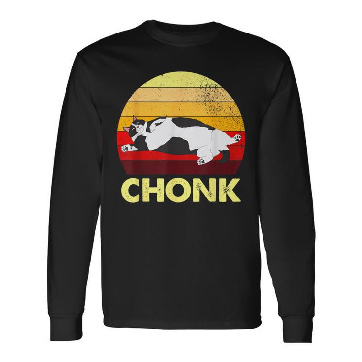 Retro Chonk Cat Long Sleeve T-Shirt