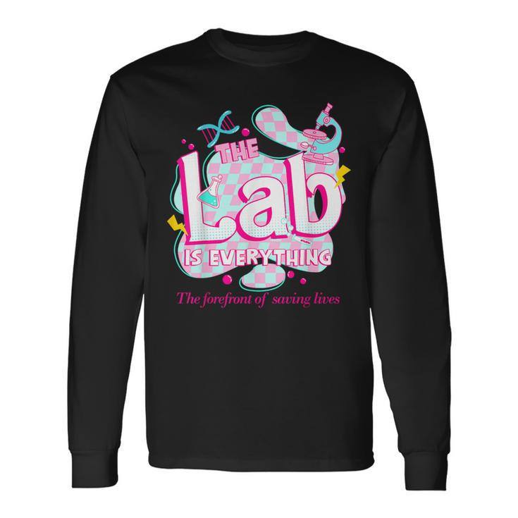 Retro Lab Week 2024 Medical Lab Tech Team Patient Care Tech Long Sleeve T-Shirt