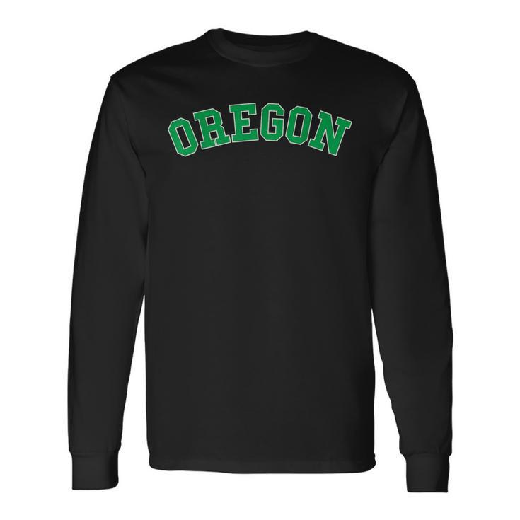 Retro Oregon Or Throwback Sporty Classic Long Sleeve T-Shirt