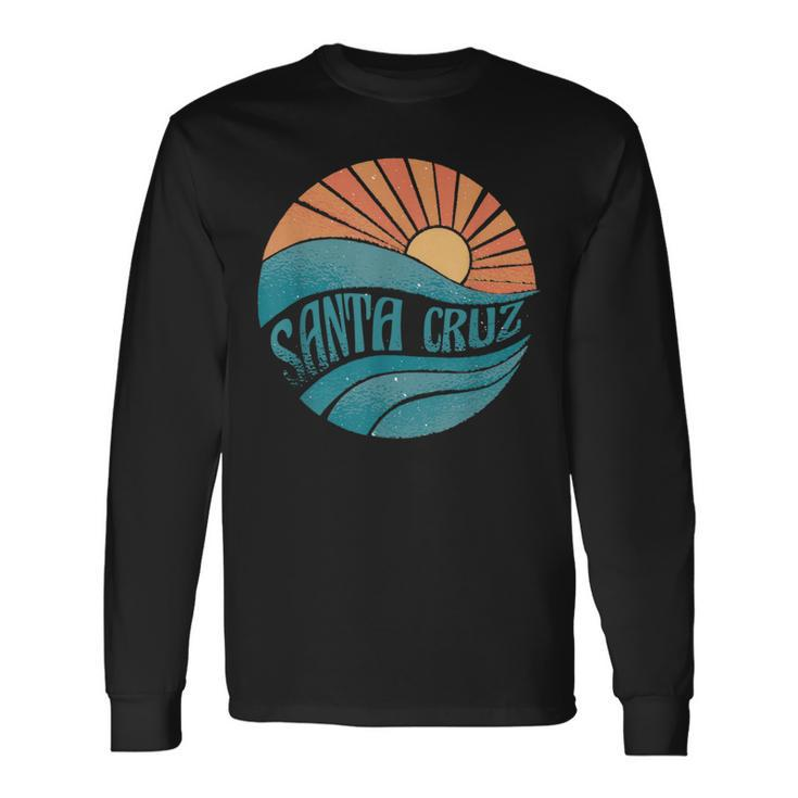 Retro Santa Cruz California Surfing Skate Graphic Santa Cruz Long Sleeve T-Shirt