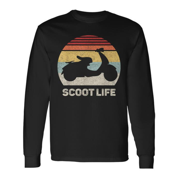Retro Scoot Life Scooter Vintage Moped Long Sleeve T-Shirt