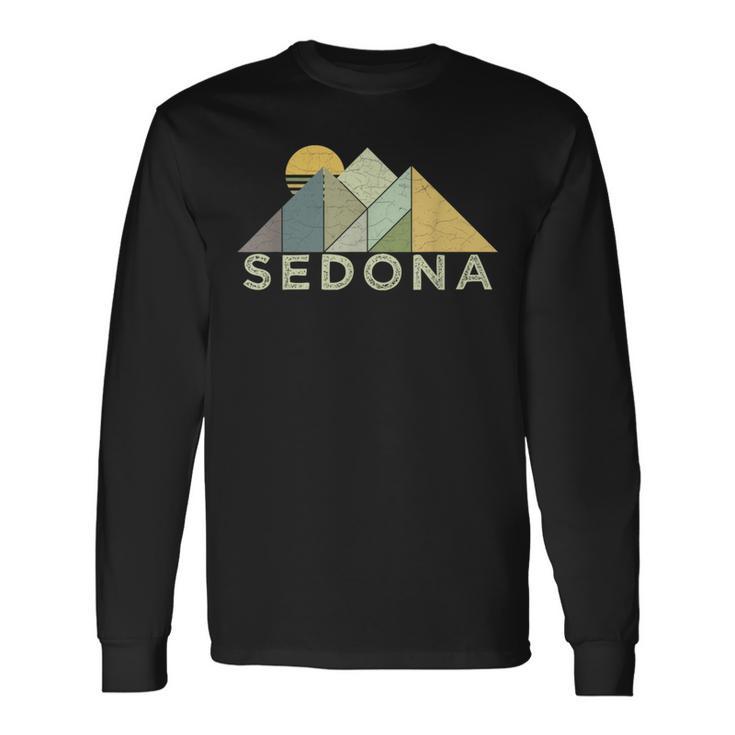 Retro Sedona Arizona Distressed Hiking Long Sleeve T-Shirt