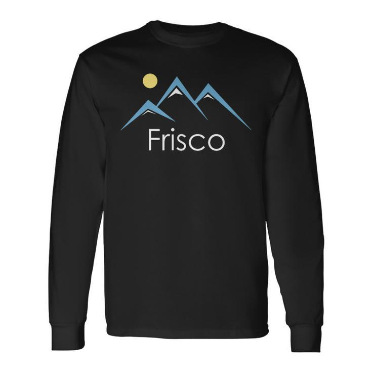 Retro Snowy Mountain Frisco Colorado Long Sleeve T-Shirt