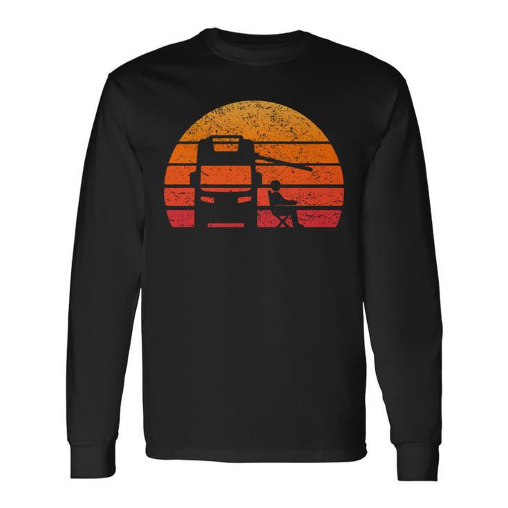 Retro Sunset Rv Camper Motorhome Vintage Long Sleeve T-Shirt Gifts ideas