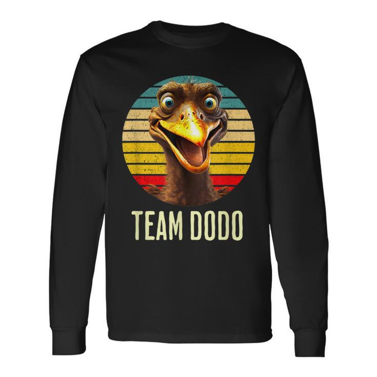 Retro Team Dodo Langarmshirts mit Vintage Sonnenuntergang und Vogel Design Geschenkideen