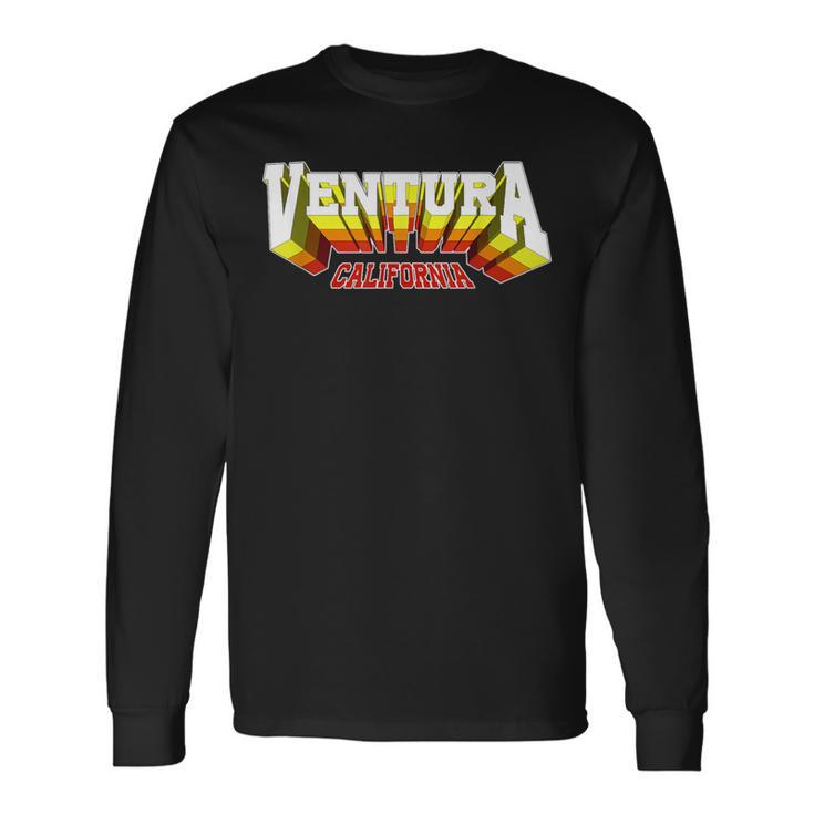 Retro Ventura City Ca California Long Sleeve T-Shirt