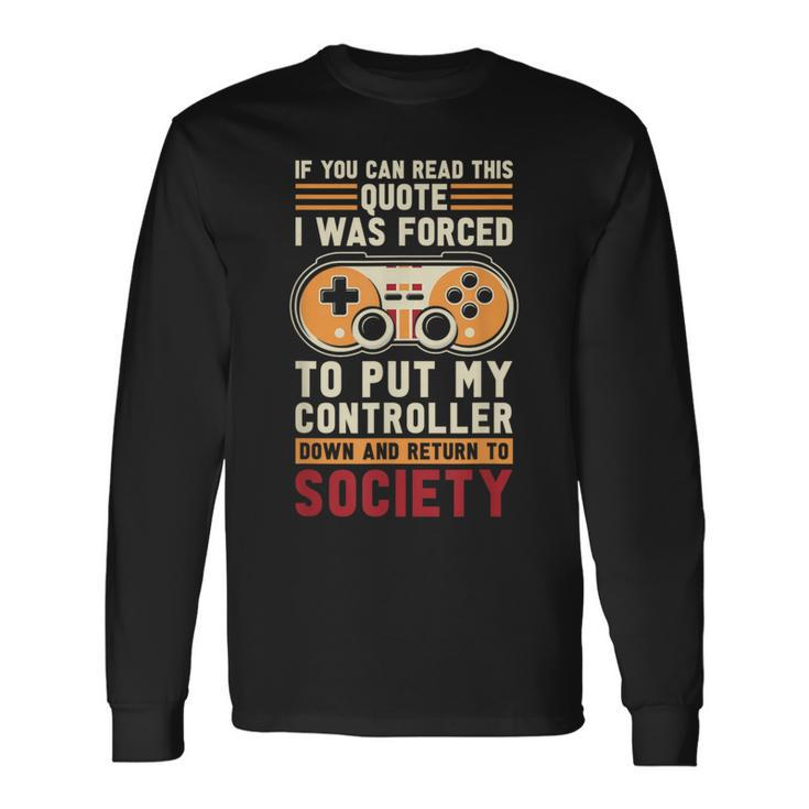 Retro Video Games Gaming Vintage Controller Gamer Long Sleeve T-Shirt Gifts ideas