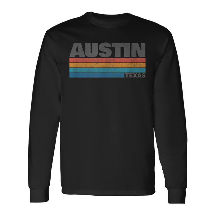 Retro Vintage Austin Texas Long Sleeve T-Shirt Gifts ideas