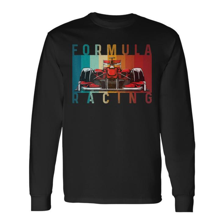 Retro Vintage Formula Racing Lovers Race Car Fan Long Sleeve T-Shirt