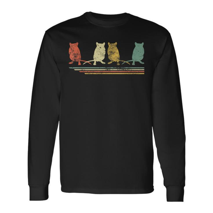 Retro Vintage Gerbil Lover Animal For Father Day Long Sleeve T-Shirt
