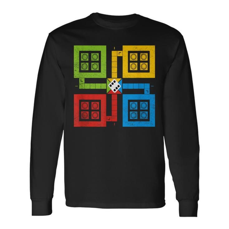 Retro Vintage Ludo Game Classic Game Costume Long Sleeve T-Shirt