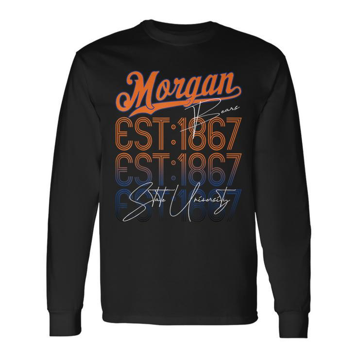 Retro Vintage Morgan Back To State University Style Long Sleeve T-Shirt