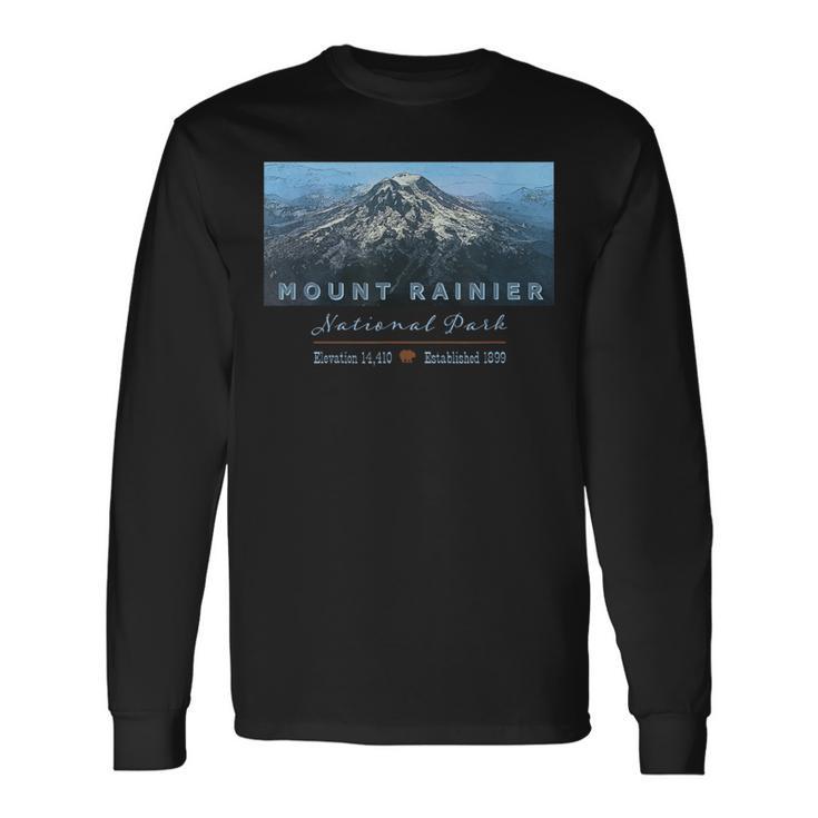 Retro Vintage Mt Rainier National Park Souvenir Long Sleeve T-Shirt