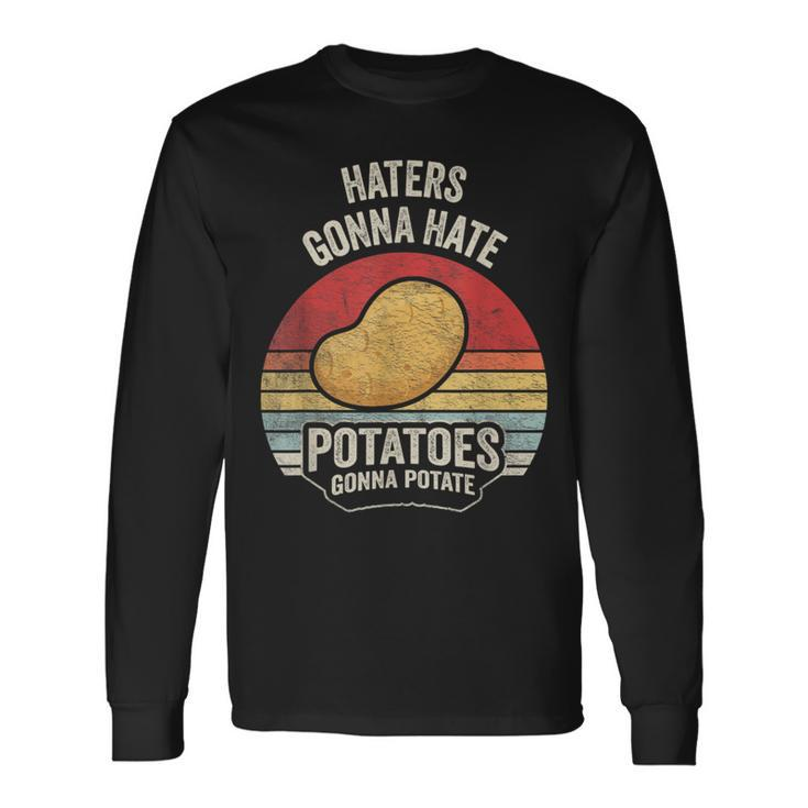 Retro Vintage Potatoes Gonna Potate Potato Lover Long Sleeve T-Shirt Gifts ideas