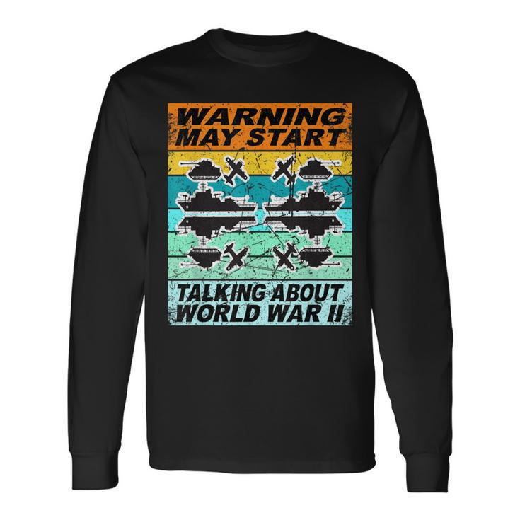 Retro World War 2 Memorabilia World War Ii Ww2 Gear Long Sleeve T-Shirt