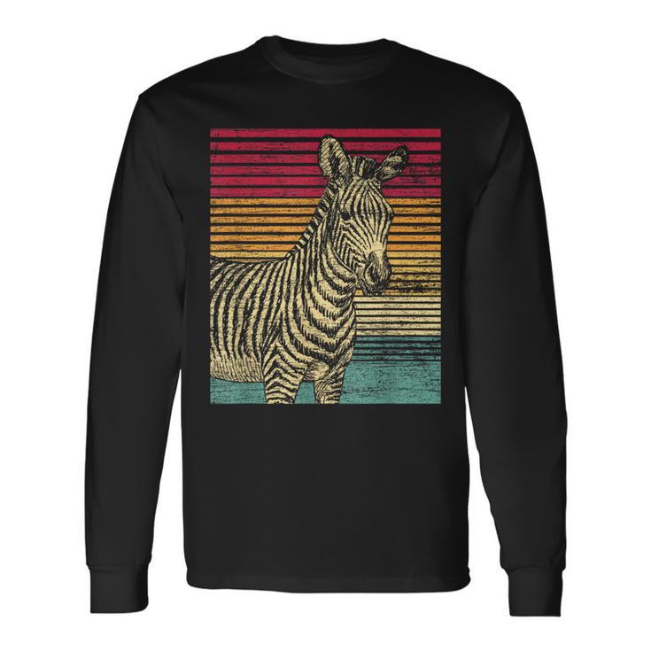 Retro Zebra Long Sleeve T-Shirt