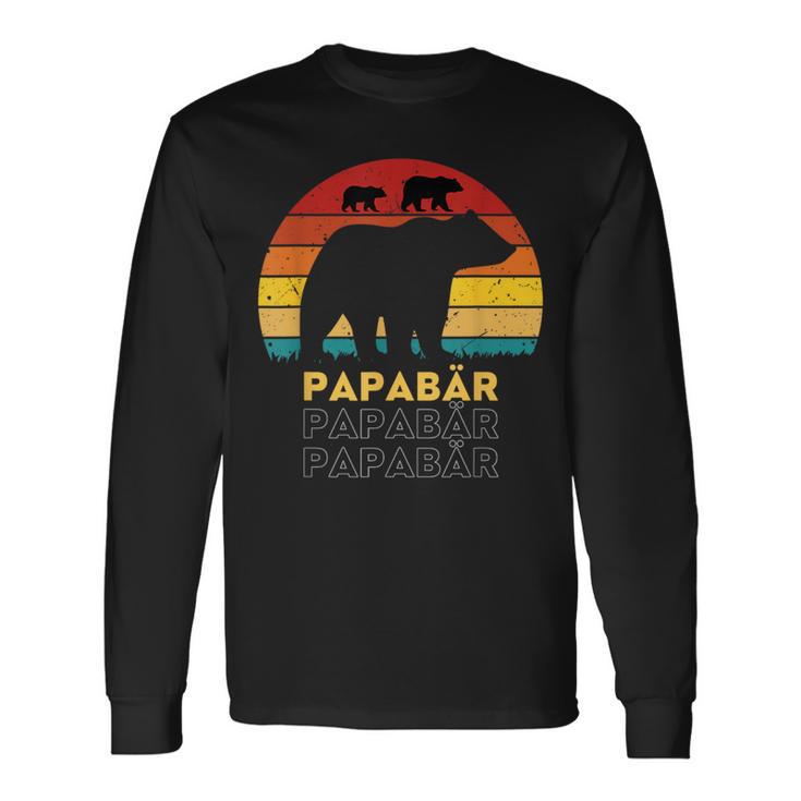 Retroater Baby Sohn Tochter Kinder Bär Papaatertag Langarmshirts Geschenkideen