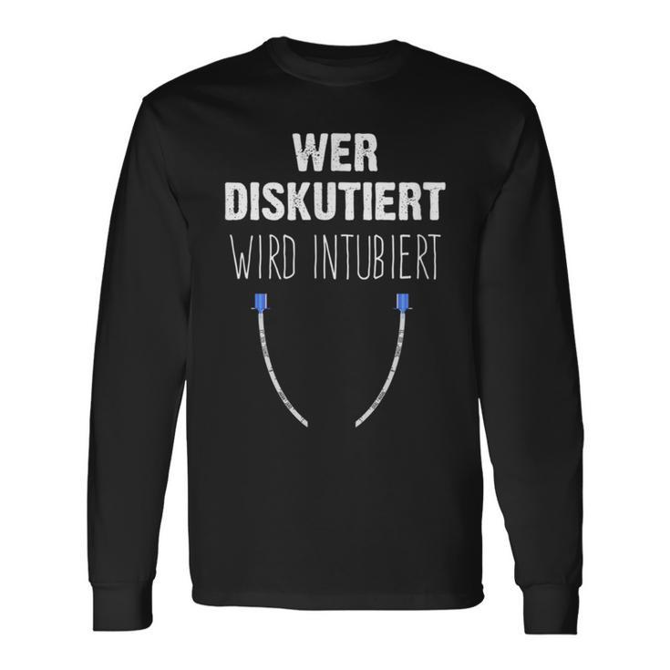 Rettungsdienst Notarzt Anästhesist Anästhesie Langarmshirts Geschenkideen