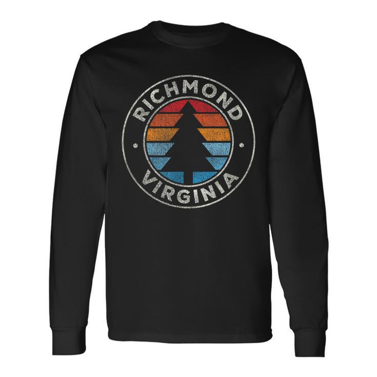 Richmond Virginia Va Vintage Graphic Retro 70S Long Sleeve T-Shirt