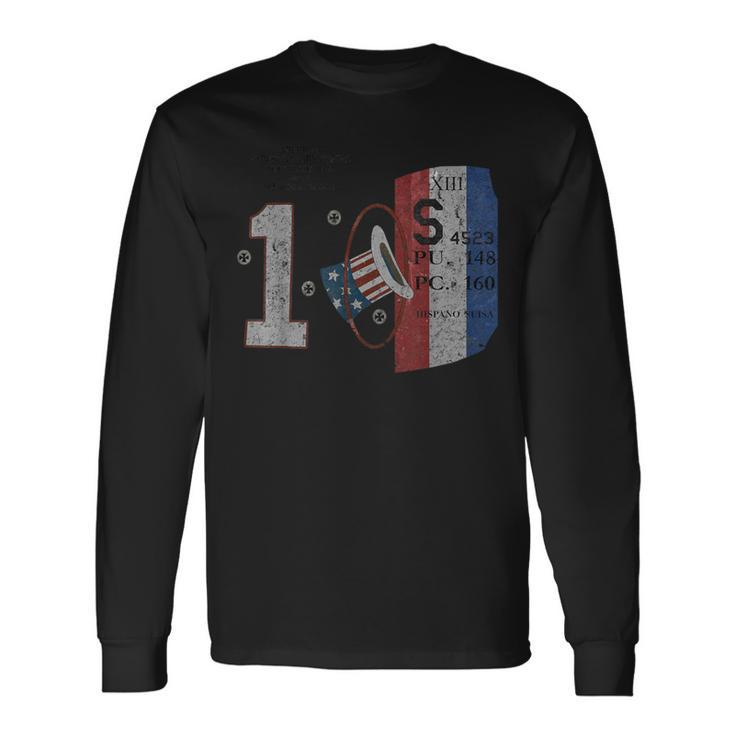 Rickenbacker Spad Xiii Wwi Aviation History Series Long Sleeve T-Shirt