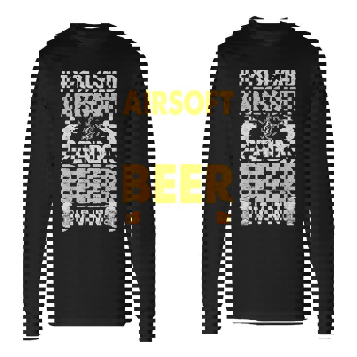 Rifle De Airsoft Para Hombre Camiseta de manga larga