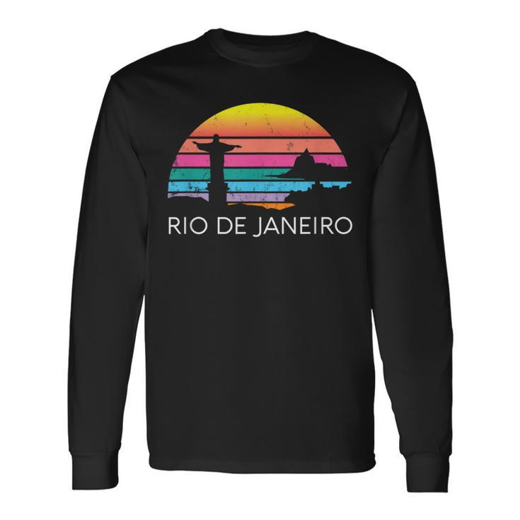 Rio De Janeiro Brazil Beach Surf Ocean Brazilian Island Bay Long Sleeve T-Shirt
