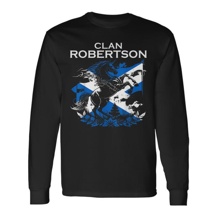 Robertson Clan Family Last Name Scotland Scottish Long Sleeve T-Shirt