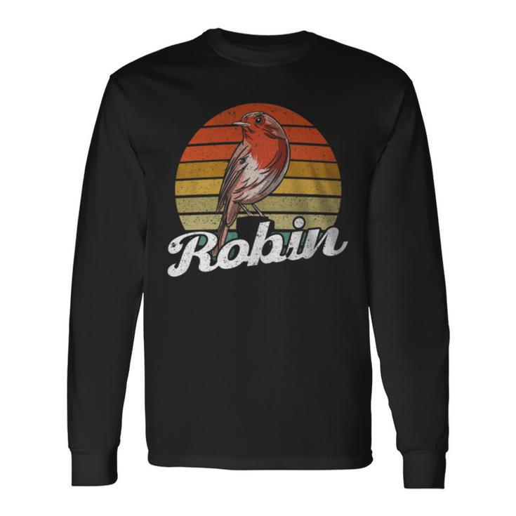 Robin Bird Bird Lover Long Sleeve T-Shirt