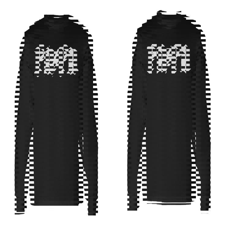 Rock Papa Cadeau De Fête Des Pères Humoristique En Métal Pour Homme T-shirt à manches longues Idées cadeaux