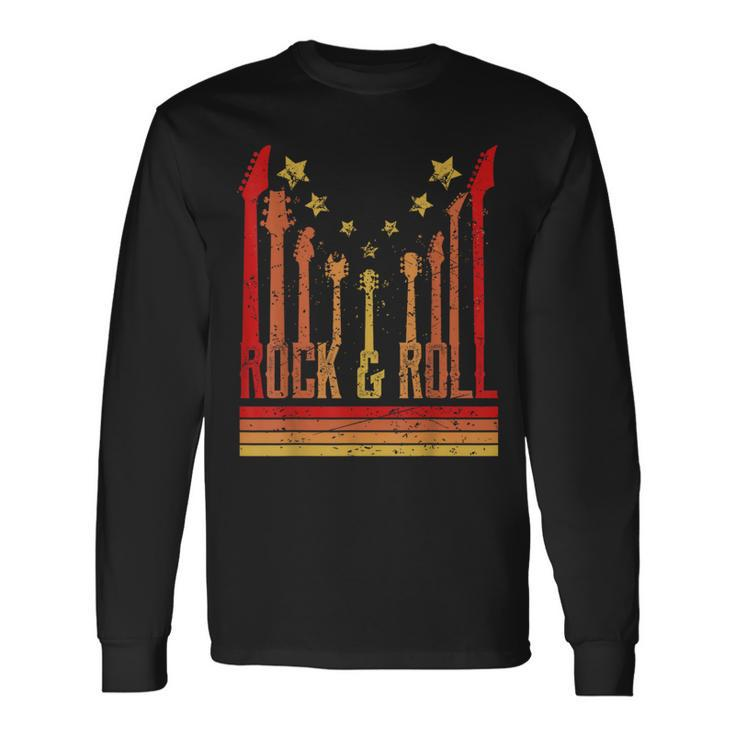 Rock And Roll Guitar Lover Vintage Rockers Long Sleeve T-Shirt
