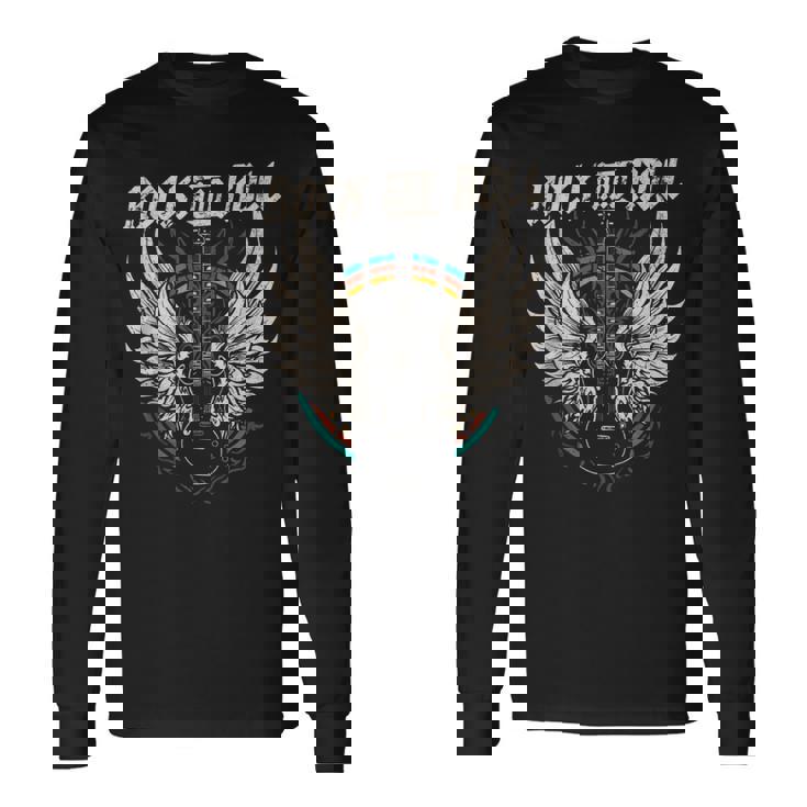 Rock And Roll Guitarraintage Rock Music Sin Mangas Camiseta de manga larga