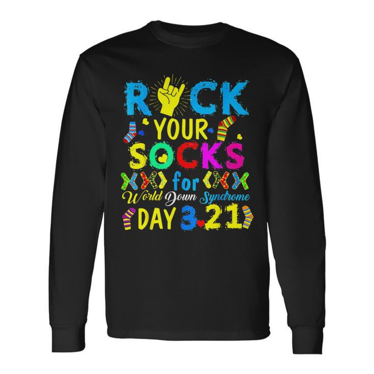 Rock Your Socks Down Syndrome Day Awareness For Boys Long Sleeve T-Shirt