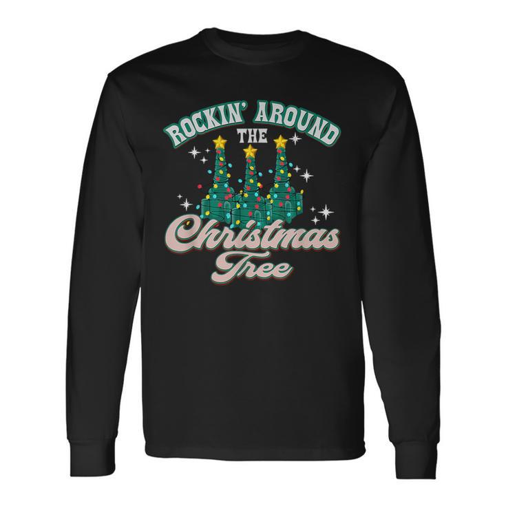 Rocking Around Christmas Tree Xmas Respiratory Therapist Long Sleeve T-Shirt