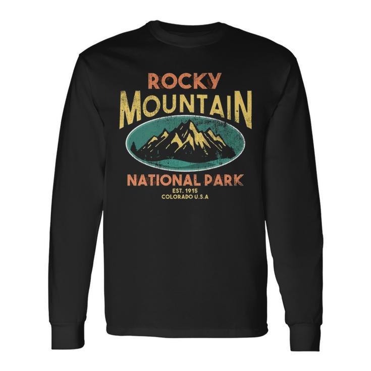 Rocky Mountain National Park Bear Hiking Long Sleeve T-Shirt