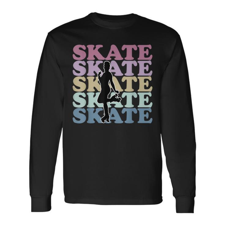 Roller Skating Retro Vintage Skating For Skaters Long Sleeve T-Shirt