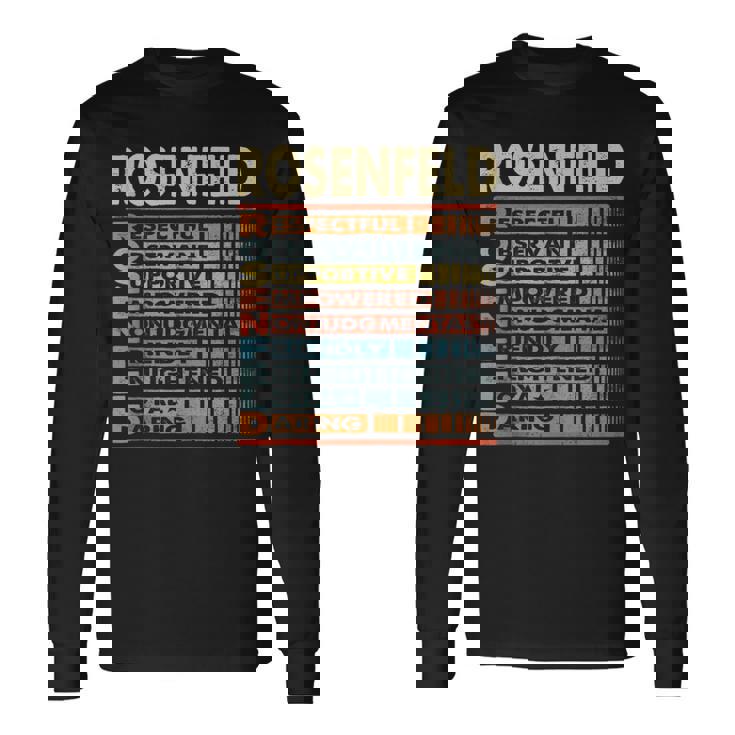 Rosenfeld Family Name Rosenfeld Last Name Team Long Sleeve T-Shirt