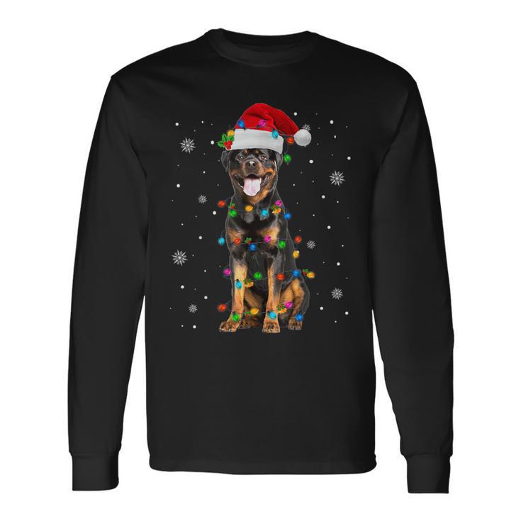 Rottweiler Dog Family Matching Santa Rottweiler Christmas Long Sleeve T-Shirt