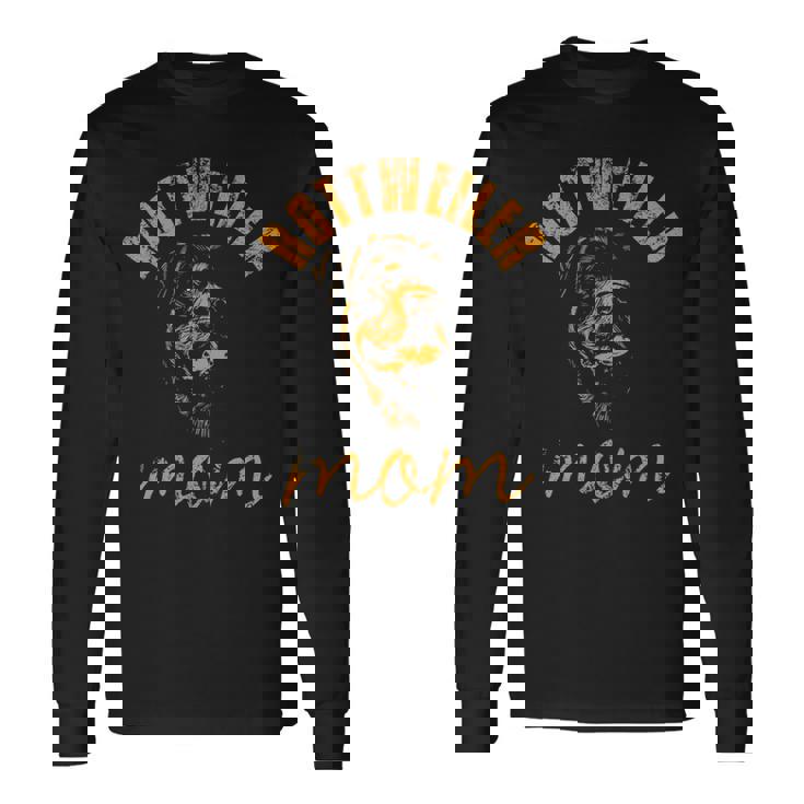 Rottweiler Rottie Mom Mom Vintage Long Sleeve T-Shirt