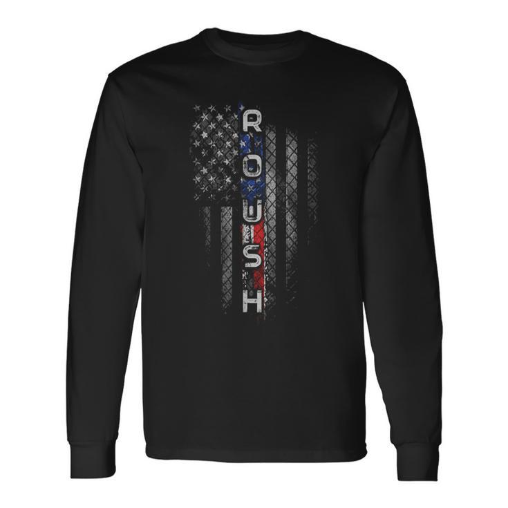 Roush Family American Flag Long Sleeve T-Shirt