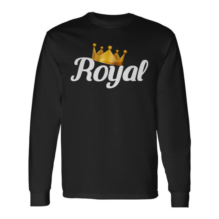 Royal Gold Crown Long Sleeve T-Shirt