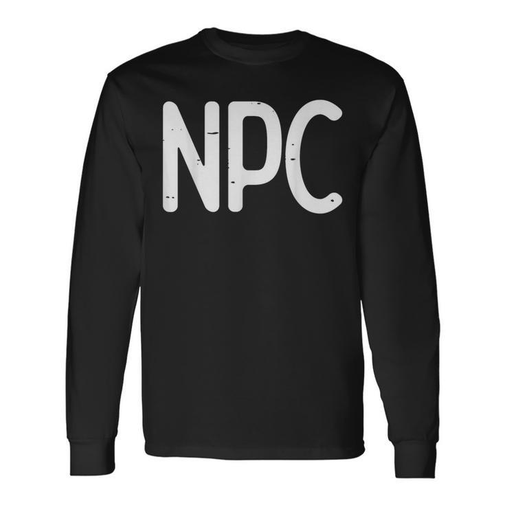 Rpg Gamer Npc Non Player Character Boys Long Sleeve T-Shirt