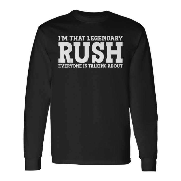Rush Surname Team Family Last Name Rush Long Sleeve T-Shirt